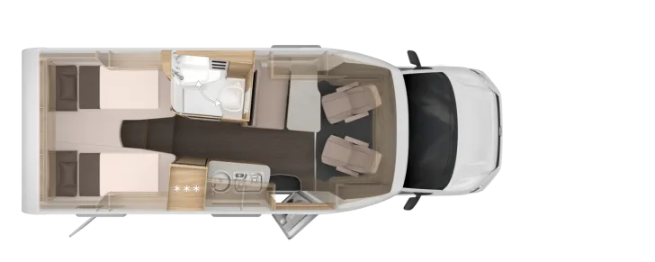 Grundriss Tag Knaus VAN TI PLUS PLATINUM SELECTION 650 MEG (2026)