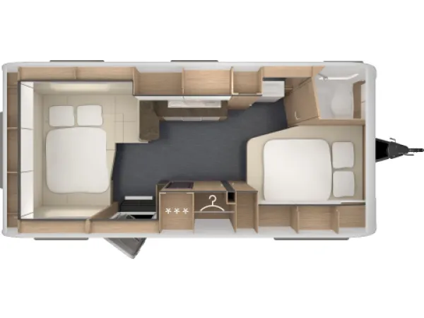 Nachtgrundriss Tabbert Pantiga 550 TDL 2,5 Finest Edition