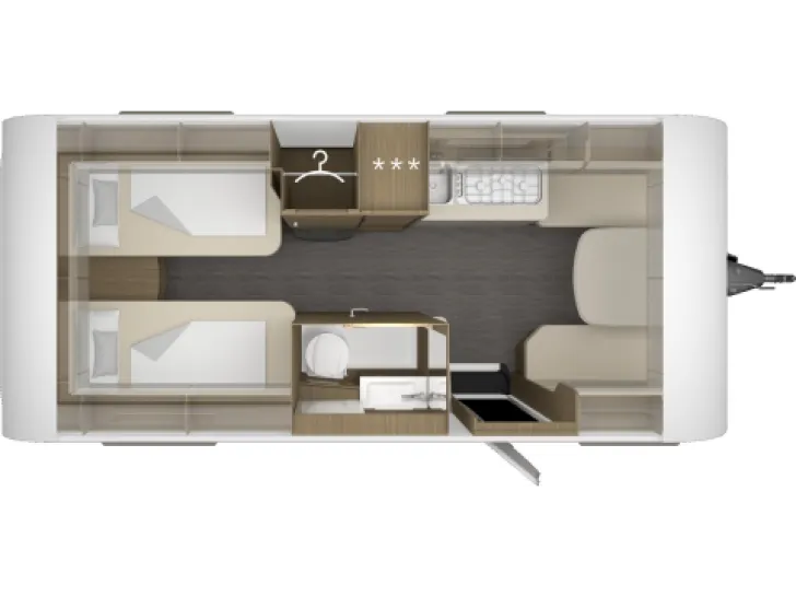 Grundriss Tag Tabbert Cazadora 495 HE 2,3