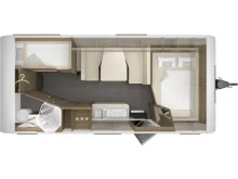 Grundriss Tag Tabbert Cazadora 550 DMK 2,5 Modell 2026, sofort verfügbar