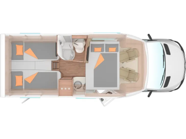 Grundriss Nacht Weinsberg CaraCompact 640 MEG Suite EDITION [PEPPER]