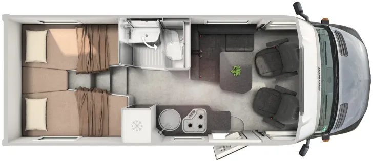 Grundriss Tag Hymer ML-T 570 CrossOver MB*Allrad*Automatik*190PS