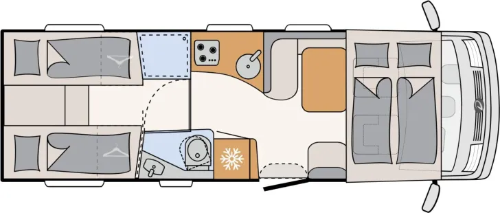 Grundriss Tag Dethleffs Esprit I 7150-2 EB *Junger Gebrauchter*