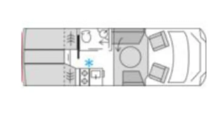 Grundriss Tag Bürstner Signature SFT 7.1 Truma 6E