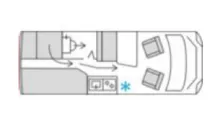 Grundriss Tag Bürstner Habiton HM 6.0 Aufstelldach*Automatik*170 PS