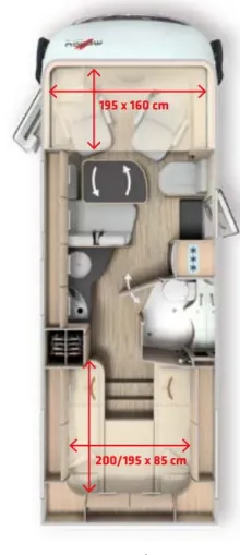 Grundriss Tag Malibu I 460 LE