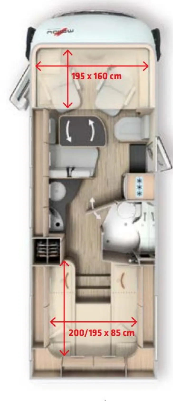 Grundriss Tag Malibu I 460 LE