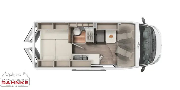 Grundriss Tag Carado CV 600 Navi und Rückfahrkamera