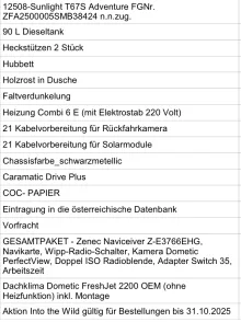 Fahrzeugbild Sunlight T 67S Adventure Edition Sonderangebot bis 31.10.2025 #16