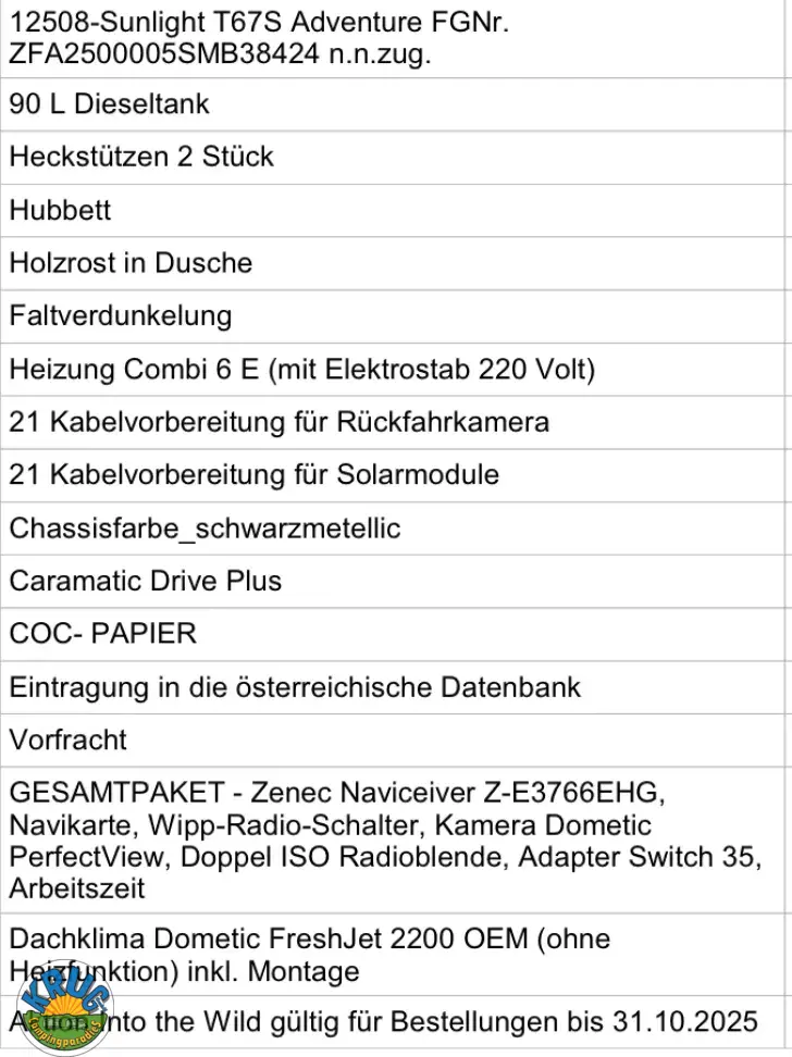 Fahrzeugbild Sunlight T 67S Adventure Edition Sonderangebot bis 31.10.2025 #16