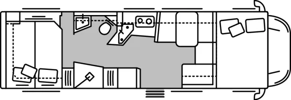 Tagesgrundriss Morelo Loft Alkoven 88 F