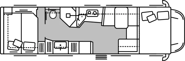 Tagesgrundriss Morelo Loft Premium Alkoven 93 F