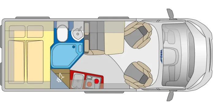 Grundriss Tag Pössl D-Line 2WIN R Modell 2026 Sie sparen 3.004,-