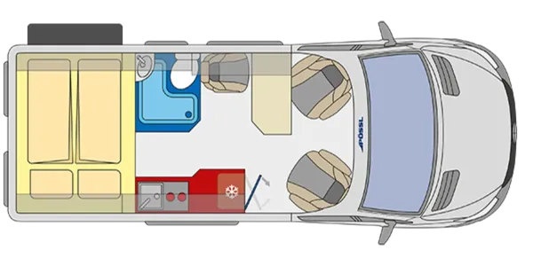 Tagesgrundriss Pössl X-LINE Roadstar X