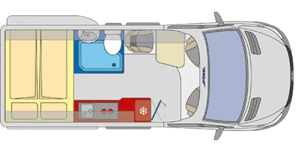 Tagesgrundriss Pössl X-LINE Roadstar XT