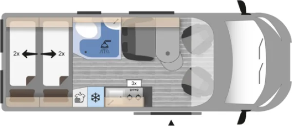 Tagesgrundriss Clever SELECT LINE Vario Kids 600