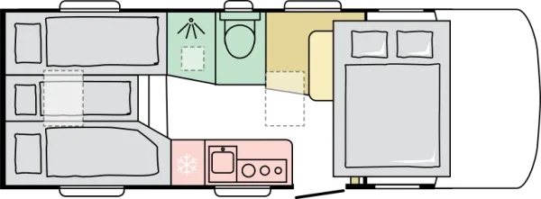 Nachtgrundriss Adria Sonic 600 SL