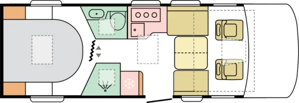 Tagesgrundriss Adria Sonic Supreme 700 DC