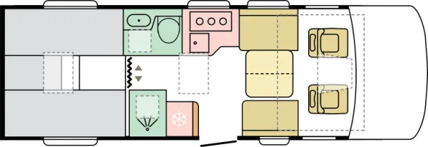 Tagesgrundriss Adria Sonic 700 DL