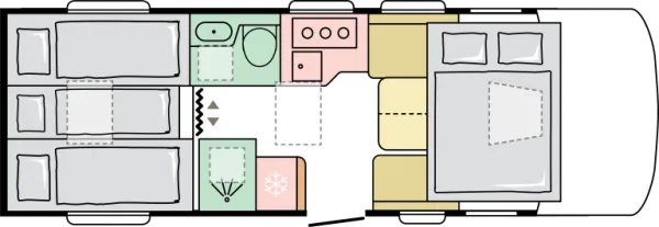 Nachtgrundriss Adria Sonic 700 DL