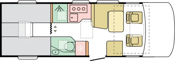 Tagesgrundriss Adria Sonic 700 SL