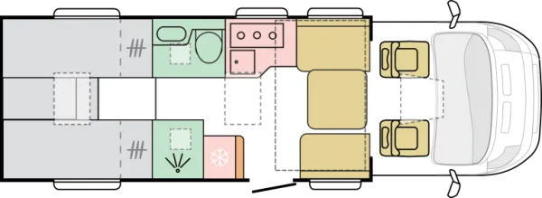 Tagesgrundriss Adria Matrix Supreme 670 DL