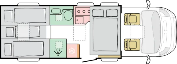 Nachtgrundriss Adria Matrix Supreme 670 DL