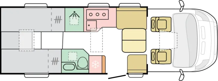 Grundriss Tag Adria Coral Axess 650 DL