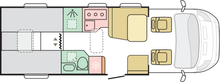 Grundriss Tag Adria Coral Axess 650 SL - Verfügbar ab 03/2026