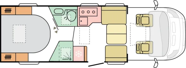 Tagesgrundriss Adria Coral Supreme 670 DC