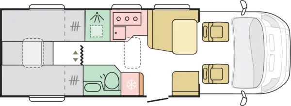 Tagesgrundriss Adria Coral Supreme 670 SL