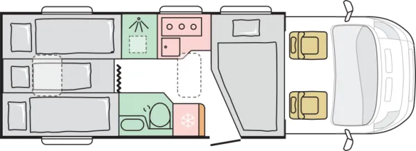 Nachtgrundriss Adria Coral Supreme 670 SL