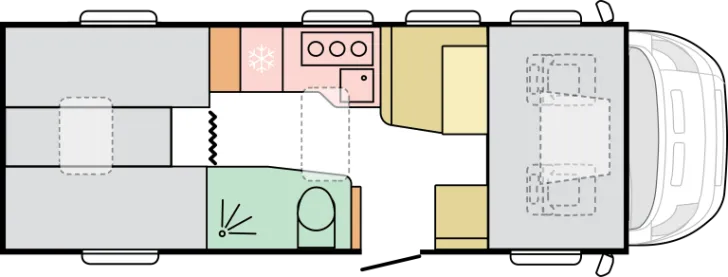 Grundriss Tag Adria Coral XL 660 SL ALDE * LED * HB el. *26