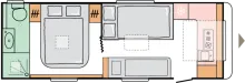 Grundriss Nacht Adria Alpina 663 HT - Twin Achse - Alde Heizung