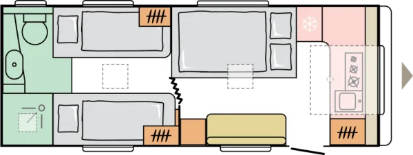 Nachtgrundriss Adria Adora 613 HT