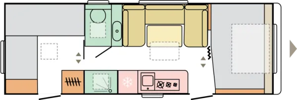 Tagesgrundriss Adria Adora 673 PK