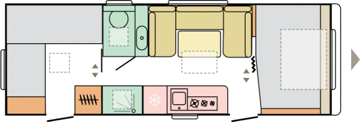 Grundriss Tag Adria Adora 673 PK Alde - Verfügbar ab 08/2026
