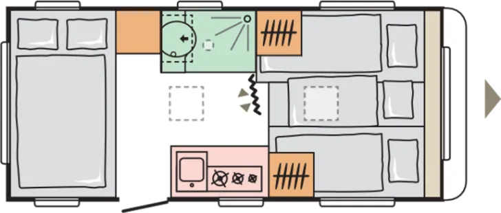 Grundriss Nacht Adria Altea 492 LU Verfügbar ab 04/2026