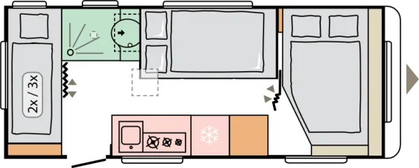 Nachtgrundriss Adria Altea 542 PK