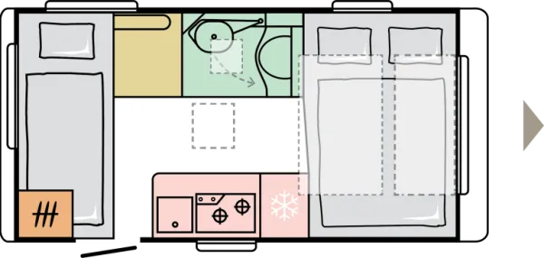 Nachtgrundriss Adria Action 391 PD