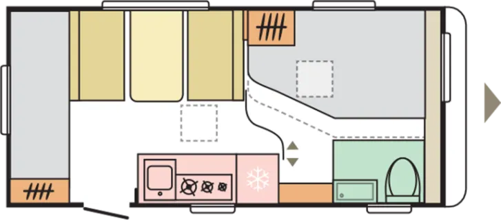 Grundriss Tag Adria Aviva 472 PK - Modell 2026 - DB, 2 Etagenb.