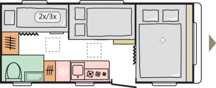 Grundriss Nacht Adria Aviva 522 PT