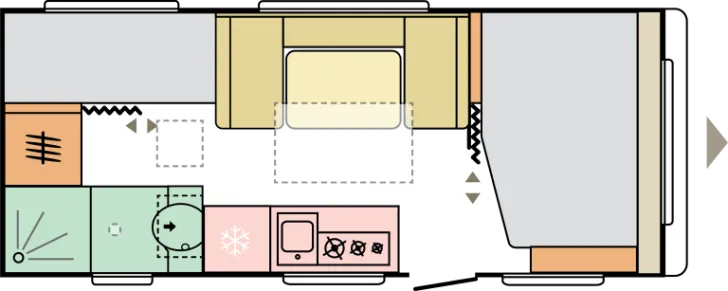 Grundriss Tag Adria Altea 552 PK 60 Years - De Luxe - 3er Stockbetten