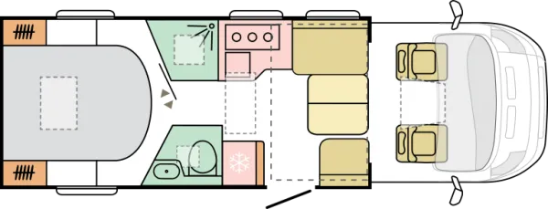 Tagesgrundriss Adria Matrix 650 DC 60 Years