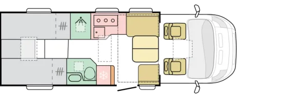 Tagesgrundriss Adria Matrix 650 DL 60 Years