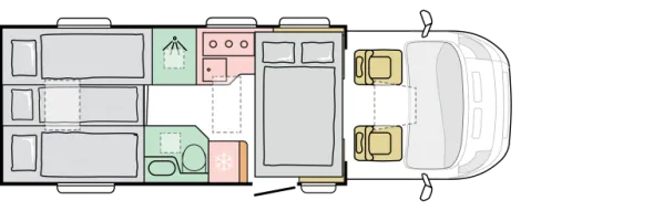 Nachtgrundriss Adria Matrix 650 DL 60 Years