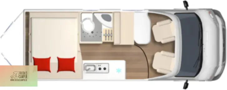 Grundriss Tag Bürstner Campeo Black Forest C 600