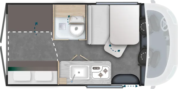 Tagesgrundriss Chausson Vans V594S First Line