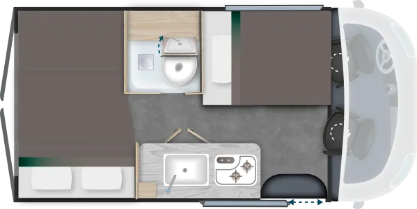 Nachtgrundriss Chausson Vans V594S First Line