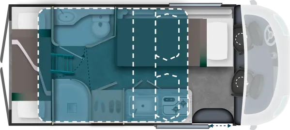 Nachtgrundriss Chausson Vans F&S Sport Line Nachtgrundriss Chausson Vans F&S Sport Line